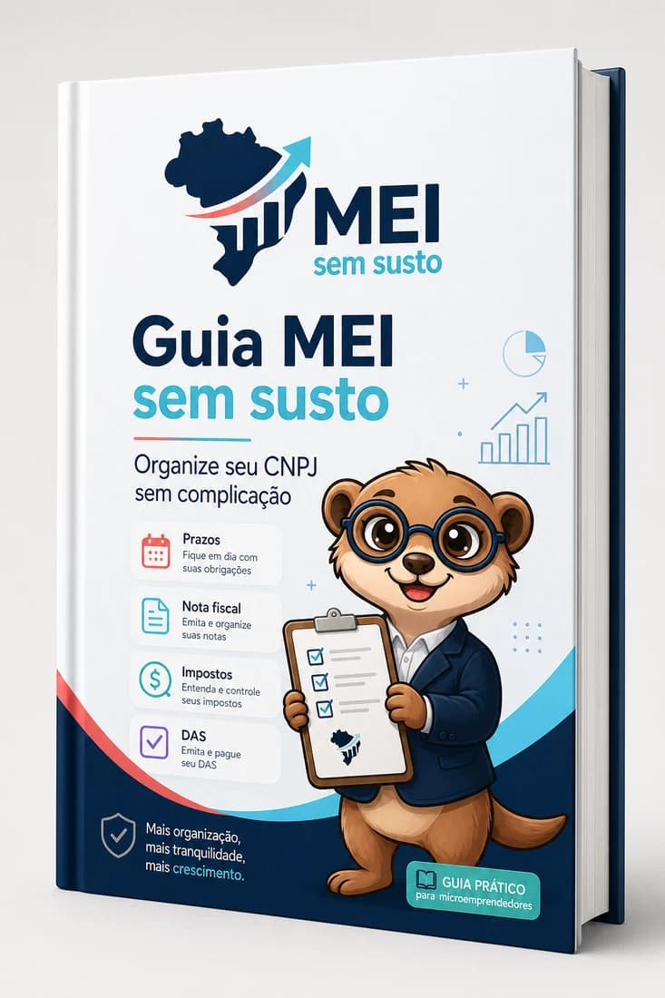Capa do Guia MEI Sem Susto com o mascote Suri